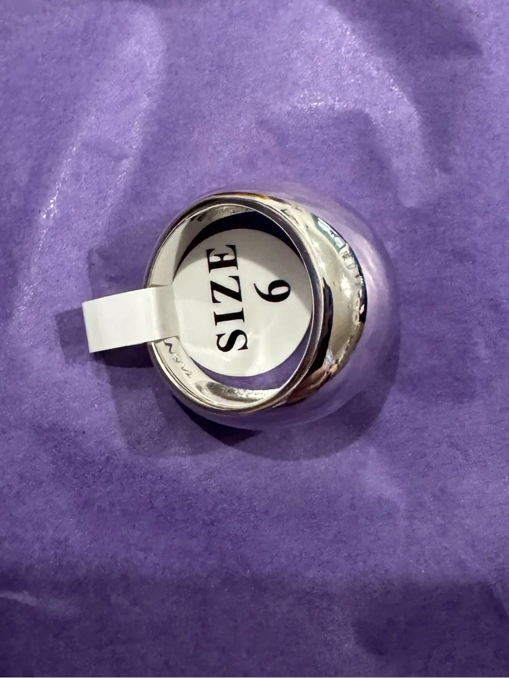Melinda Maria Polished Silver Dome Ring - 6